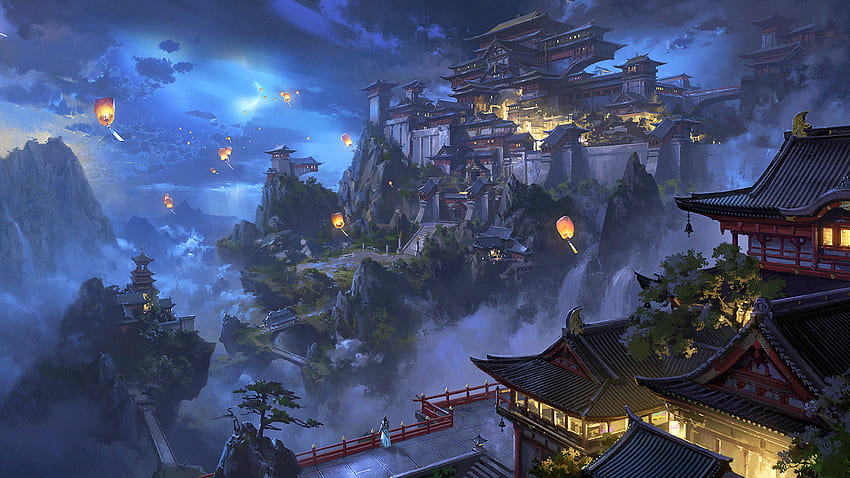 L'Art de Ling Xiang, paysage chinois Fond d'écran HD