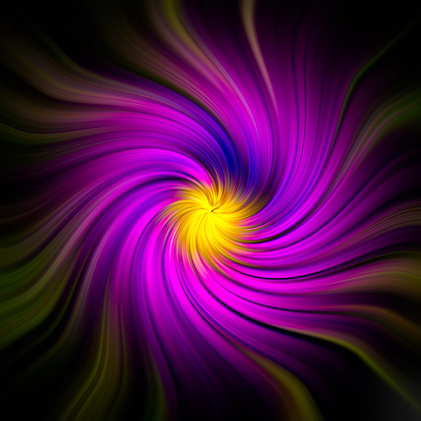 4000x4000 fractal, swirling, rotation, purple, abstraction backgrounds HD phone wallpaper