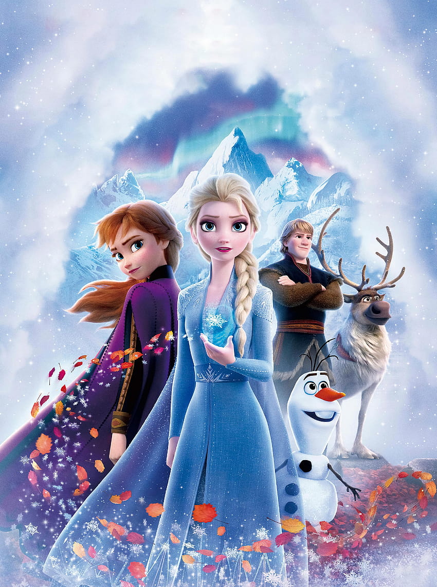 Frozen 2, Queen Elsa, Anna, Olaf, Kristoff, Walt, frozen ii HD тапет за телефон