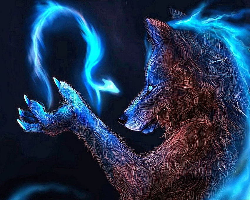 Wolf Magic Begin Now, magical wolf HD wallpaper