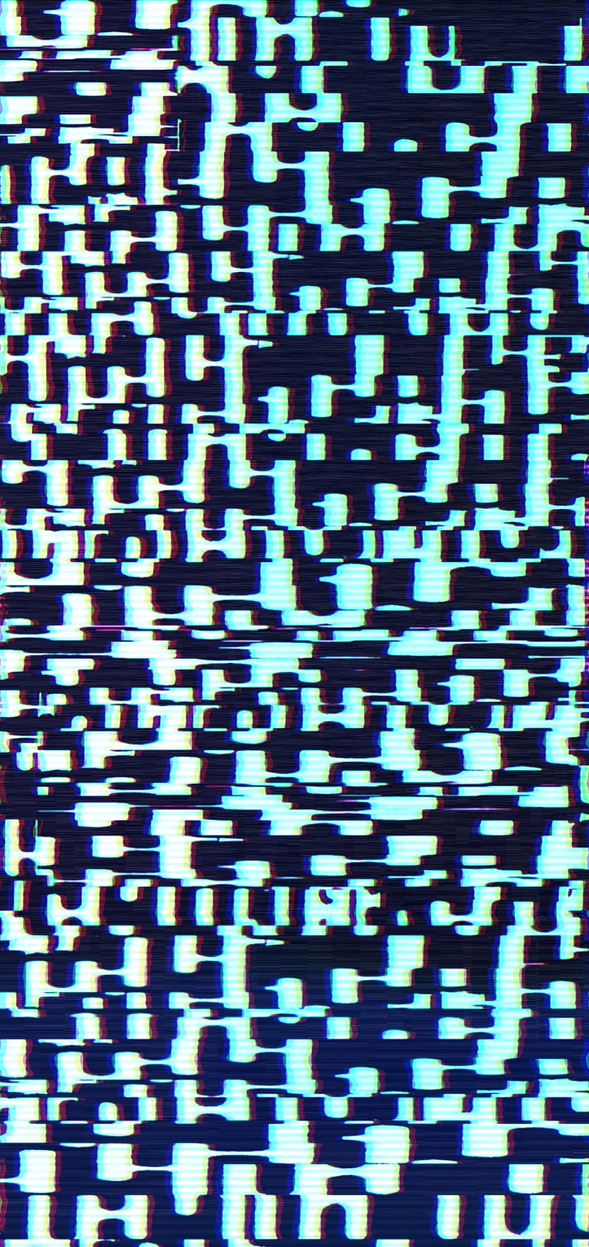 Glitched Screen Static Galaxy S10 Loch, Fernseher statisch HD-Handy-Hintergrundbild