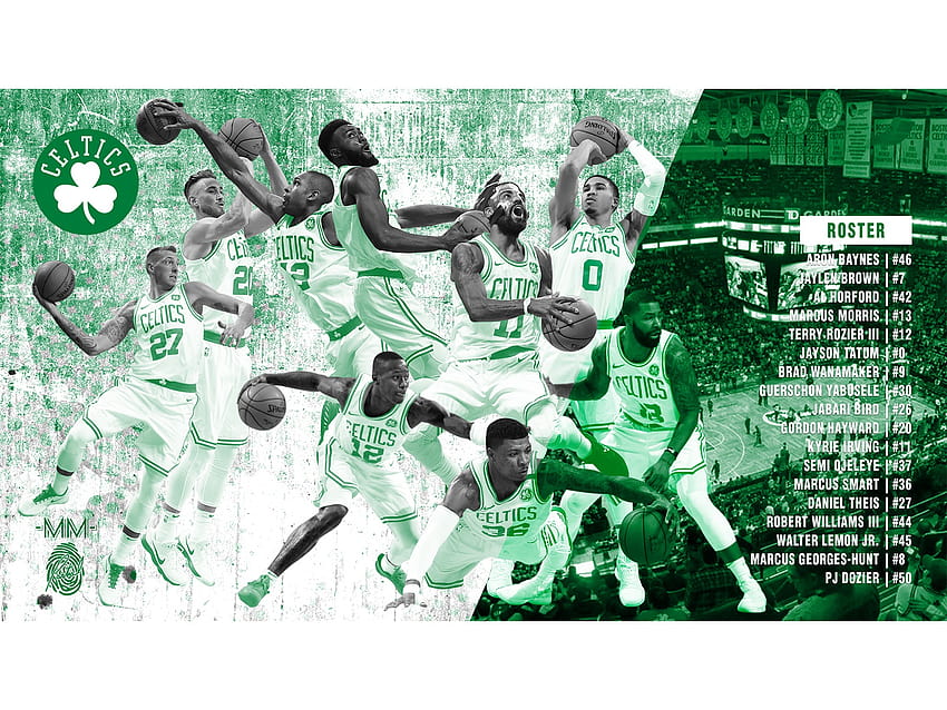 Plakat Boston Celtics 2019 / Mike Merrill o Dribbble, Boston Celtics 2021 Tapeta HD
