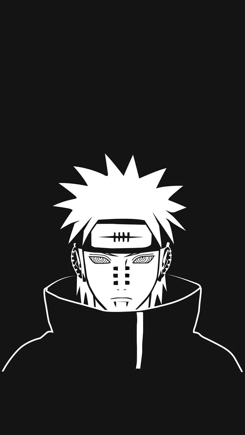 Pain Naruto Black And White, pain manga HD phone wallpaper