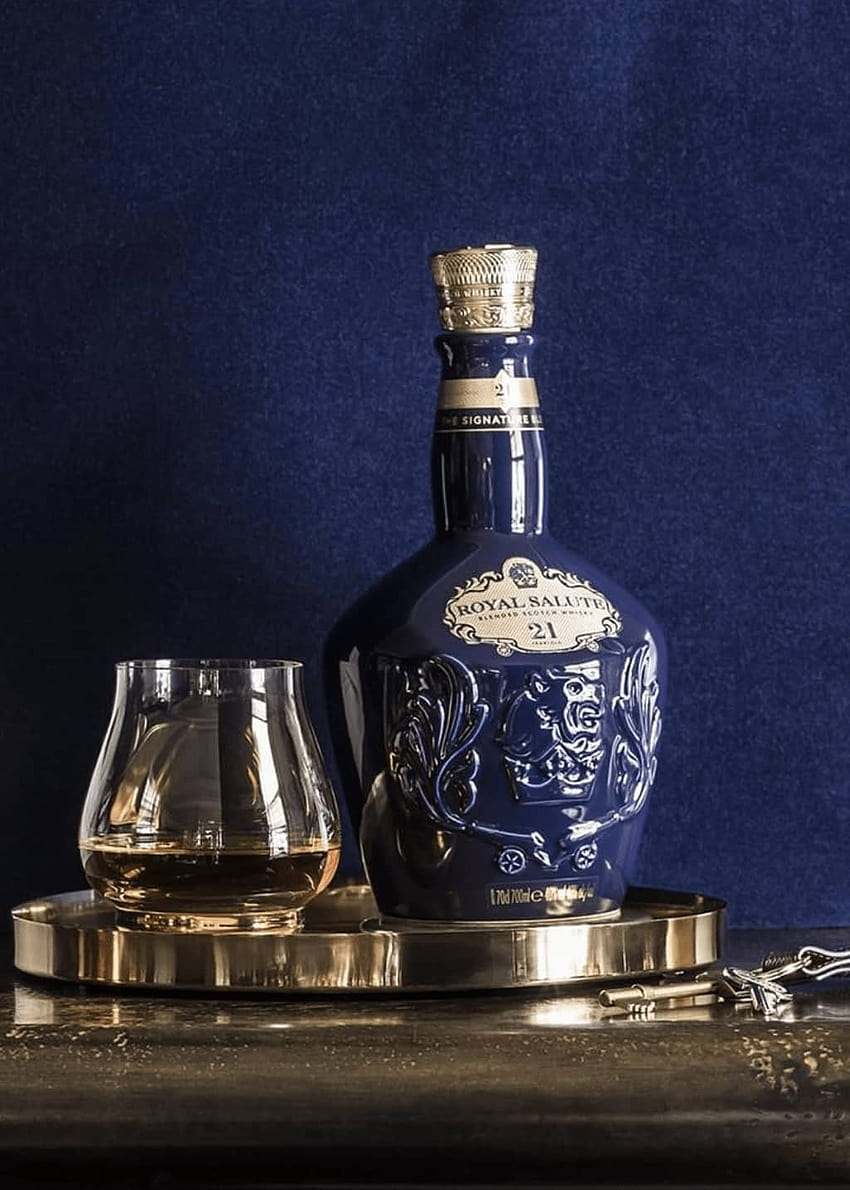 Luksusowa mieszana szkocka whisky, salut królewski Tapeta na telefon HD
