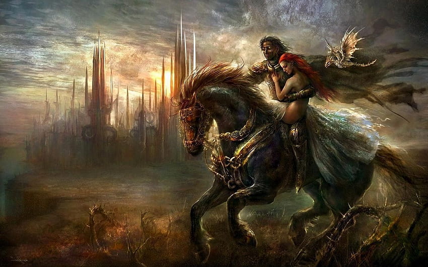 horsewoman, women rodeo art HD wallpaper