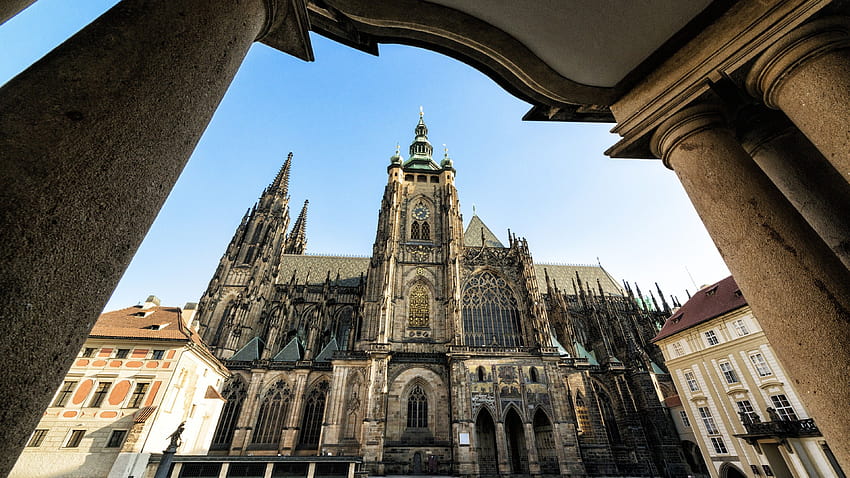 Катедралата Свети Вит, Прага, Замък, Чешка република, пътуване, екстериор, готически, обиколки, пътуване HD тапет