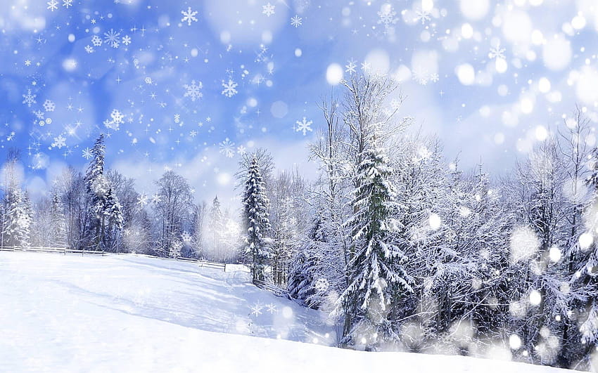 Paisaje nevado Anime, paisaje navideño fondo de pantalla | Pxfuel