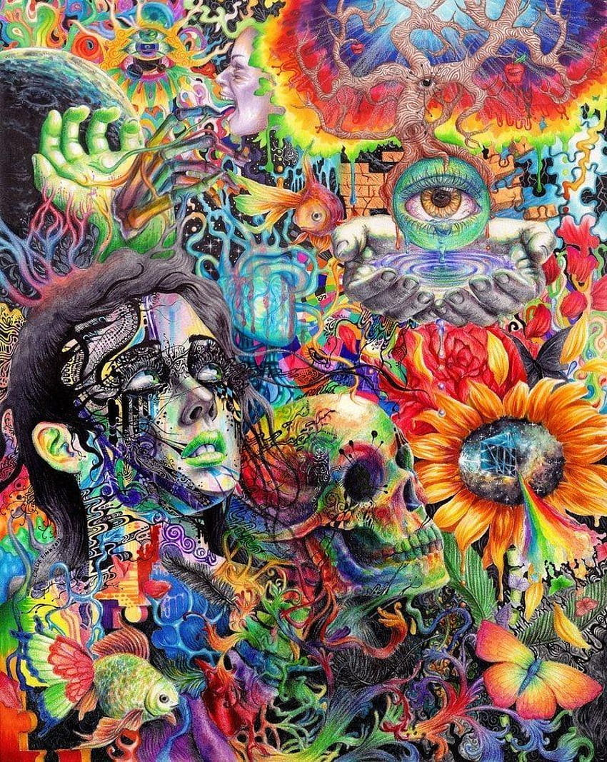 100 Trippy Hippie Wallpapers  Wallpaperscom