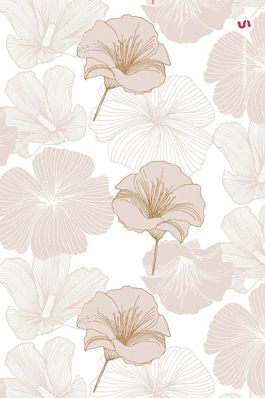 Latar Belakang Bunga, kertas digital, tangan, desain bunga estetika wallpaper ponsel HD
