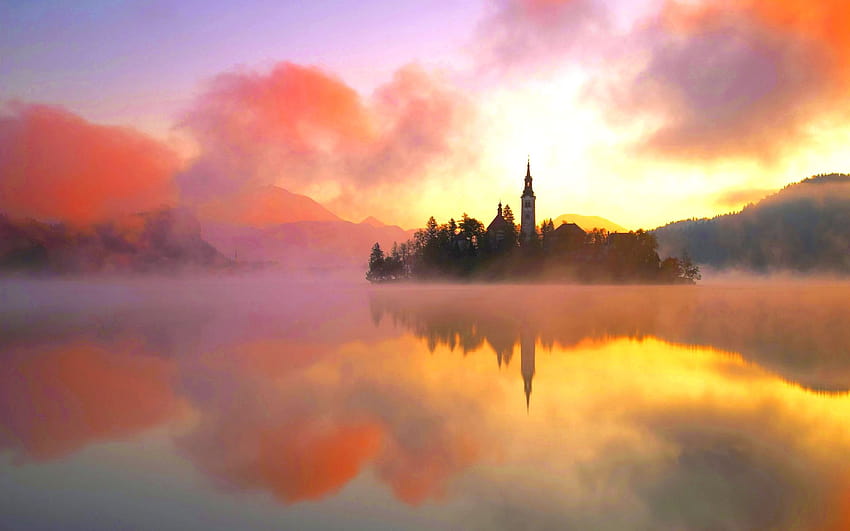 Slovénie Lac de Bled ...wallha Fond d'écran HD