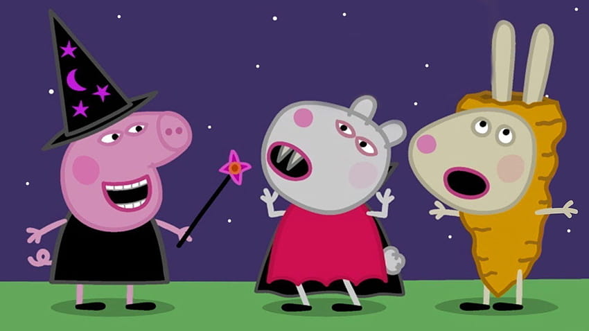 Peppa Pig Halloween Episodes HD wallpaper