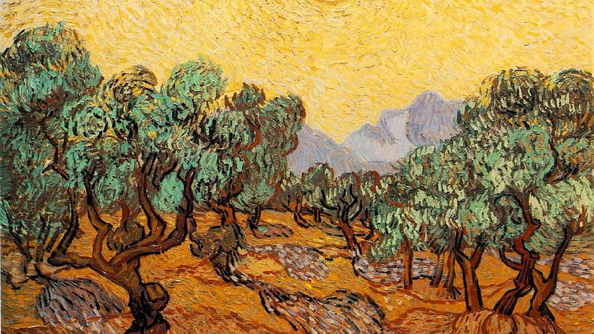 Van Gogh Tree, olive tree HD wallpaper