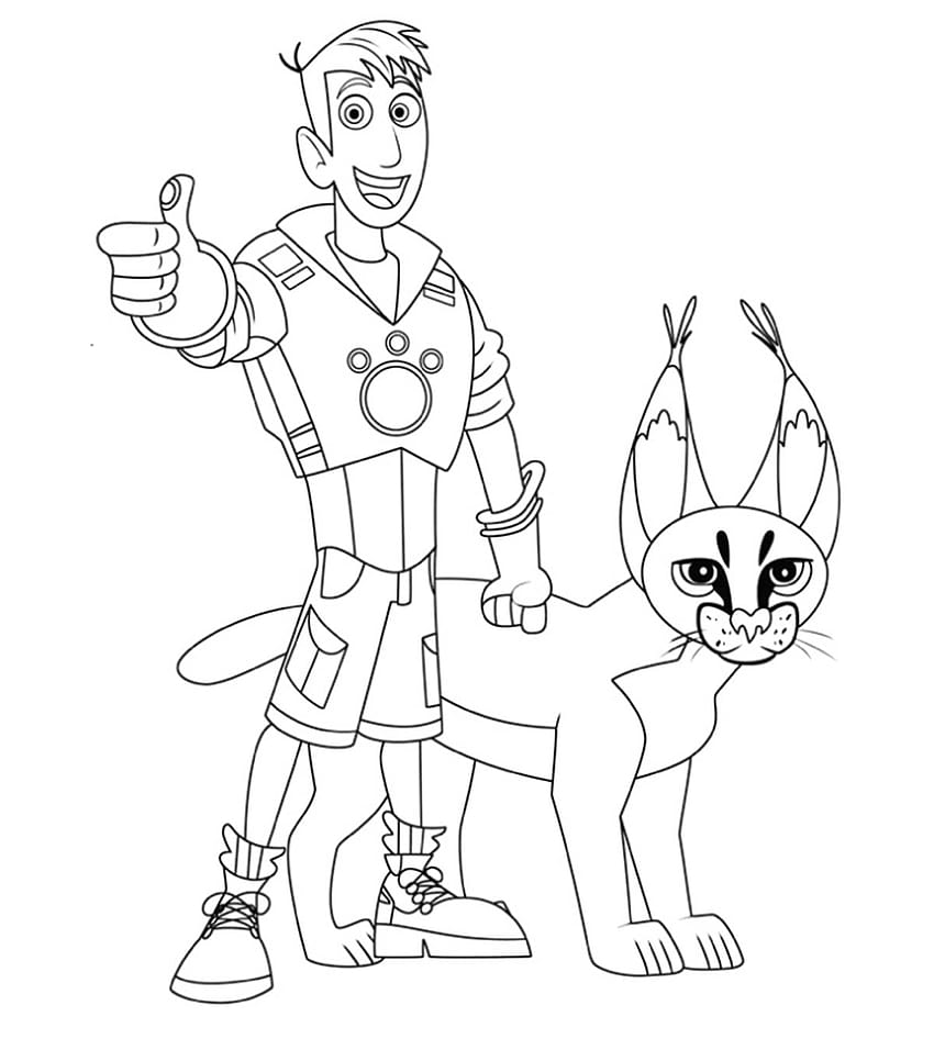 wild kratts coloring pages