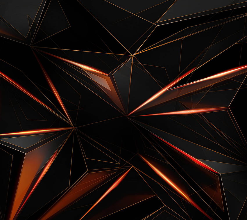 Orange Shards HD wallpaper