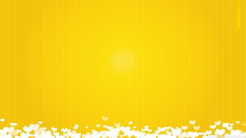 Yellow With Mild Lines And White Heart Shapes Yellow Summary HD wallpaper