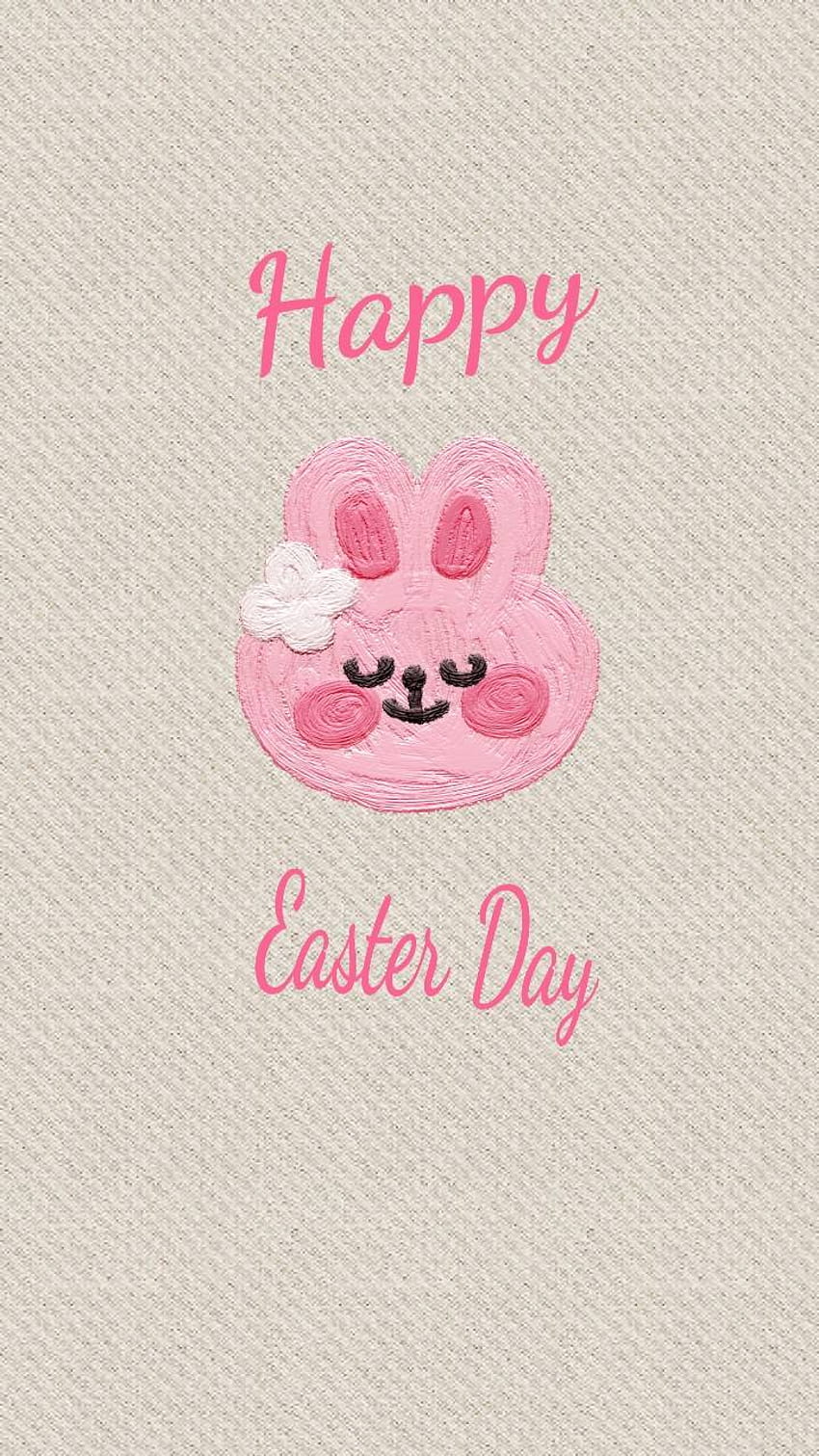 Happy Easter Bunny Aesthetic Pink, cute easter aesthetic HD phone wallpaper