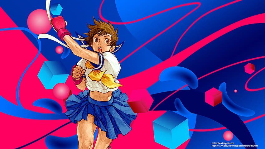 Sakura Kasugano Street Fighter, alfa lutador de rua papel de parede HD