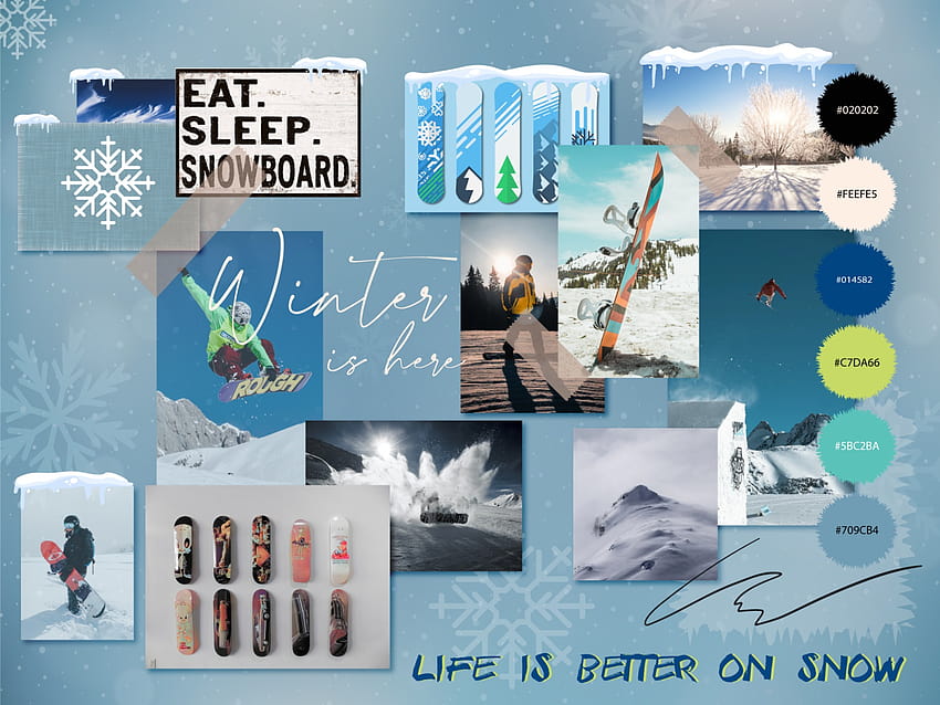 Mood board design by nirav naik on Dribbble, winter moodboard HD wallpaper