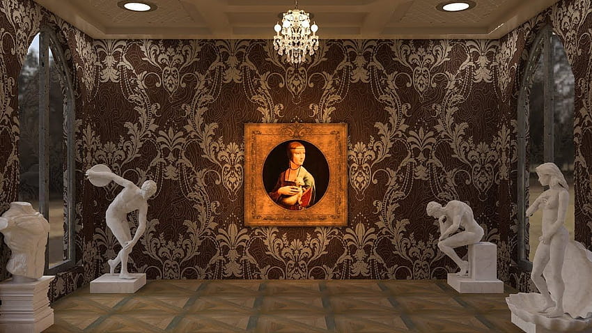 Room of a museum, speed art museum HD wallpaper