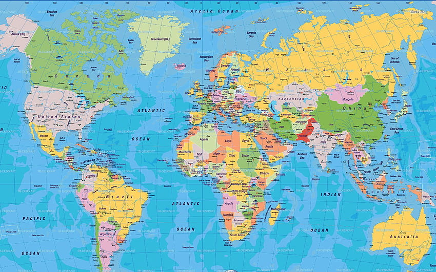 Fondo de pantalla gratuito del mapa del mundo en resolución 1920x1200, 인도 정치 지도 HD 월페이퍼