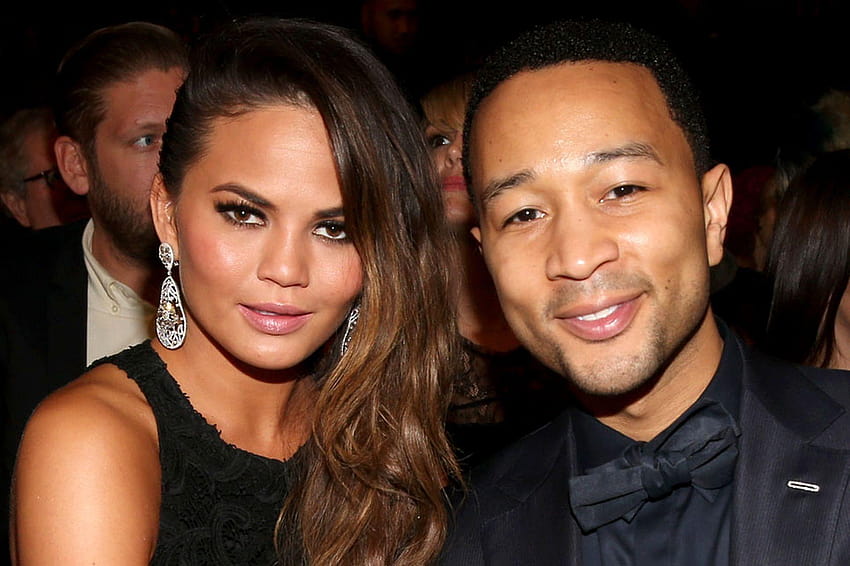 Hot Couples Singer John Legend With His Wife American Model Chrissy HD wallpaper