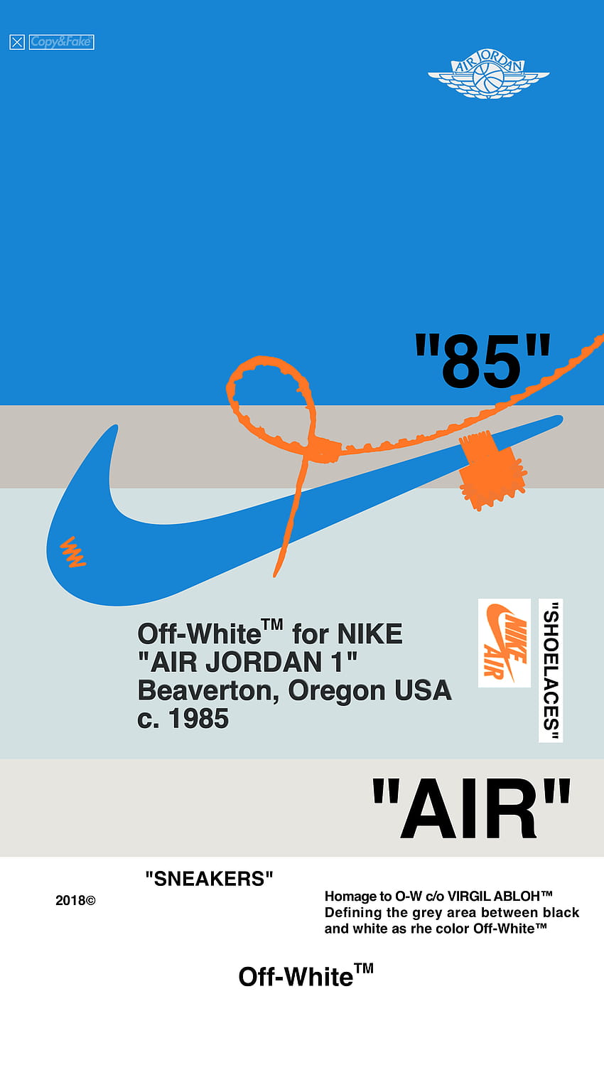 Nike Air Jordan Off White, jordan 1 off white Papel de parede de celular HD