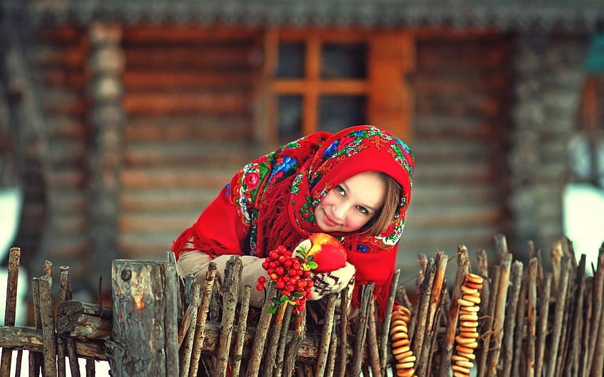 Russian People, women village HD wallpaper