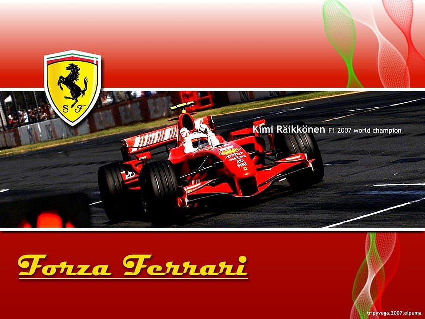 Kimi Raikkonen Ferrari 2007 F1 by tripylsd HD wallpaper