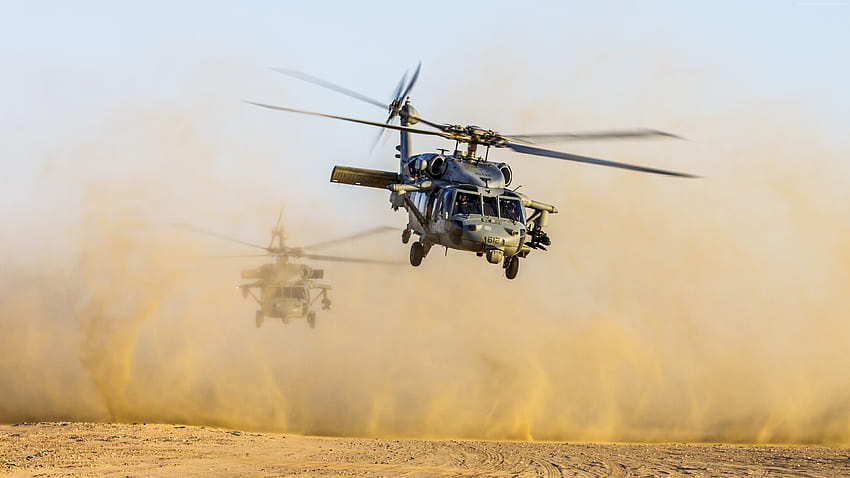 Helikopter, Black Hawk, armia amerykańska, wojsko, śmigłowce wojskowe Tapeta HD
