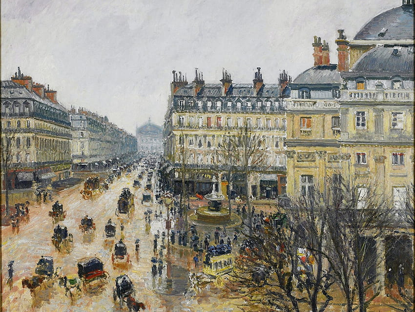 Praça da cidade de Paris França Camille Pissarro, Praça de 2048x1536 papel de parede HD