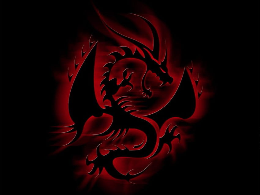 7 тъмен дракон, готини символи на дракони HD тапет