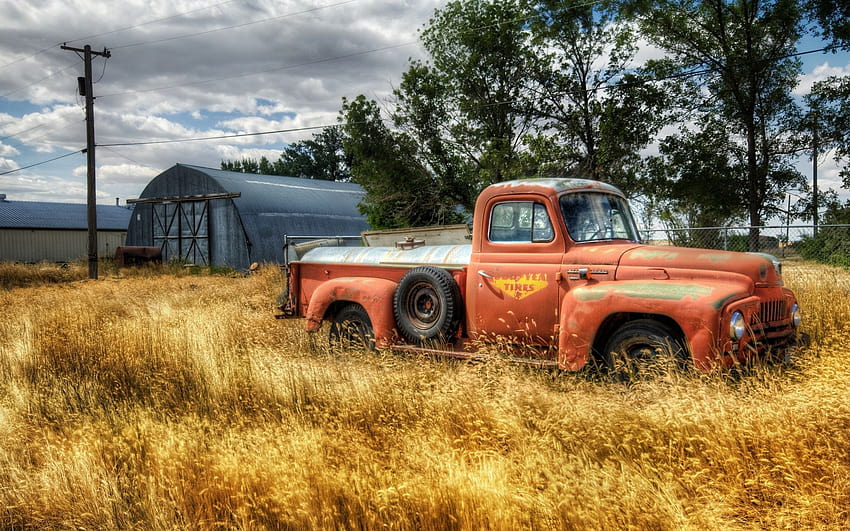 Old Farm Truck, farm trucks HD wallpaper