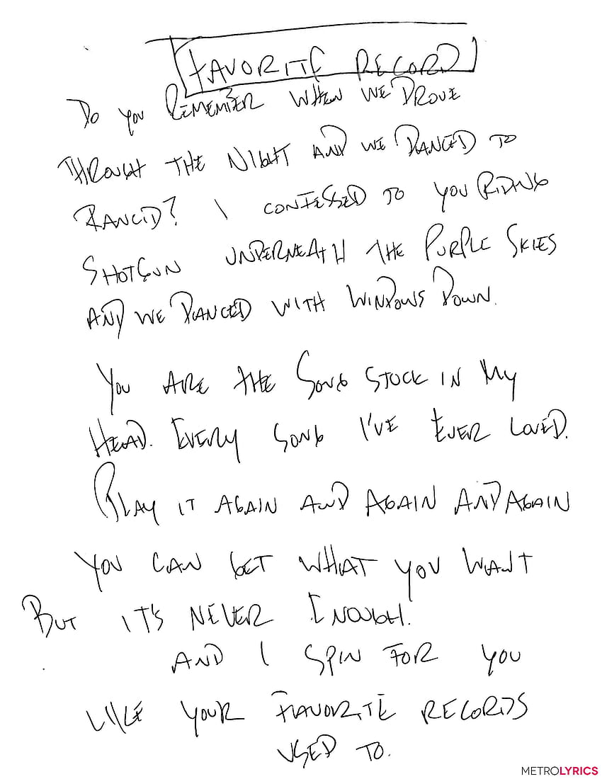 You'll Go 'Psycho' Over These Fall Out Boy Handwritten Lyrics from, fall out boy fourth of july HD phone wallpaper