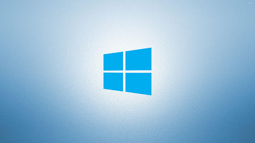 Windows 10 on light blue simple blue logo HD wallpaper