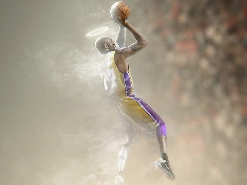 Lakers News: Kobe Bryant NFT Digital Art avaliada em mais de US $ 25.000, homenagem a Kobe Bryant Angel papel de parede HD