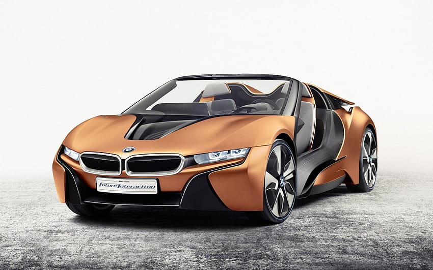 BMW, BMW I8, Hybrid, Car, Gold, Black, Cabrio, Vehicle, Golden Car / and Mobile Backgrounds HD wallpaper