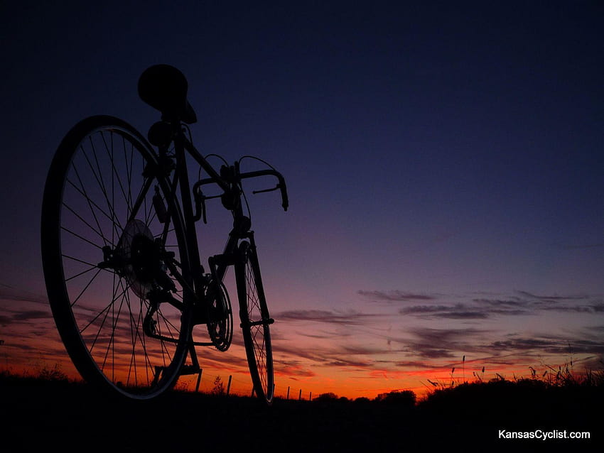 5 Fahrrad Sonnenuntergang, Fahrräder HD-Hintergrundbild