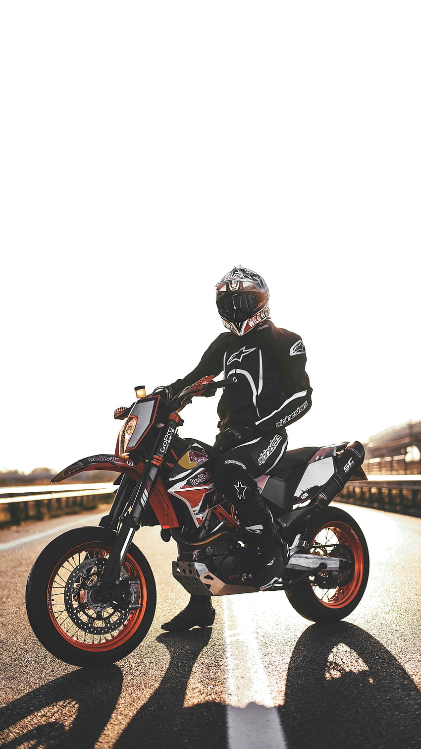 supermoto, motocross, motorsport, motorcycle helmet, racing, supermotard HD phone wallpaper
