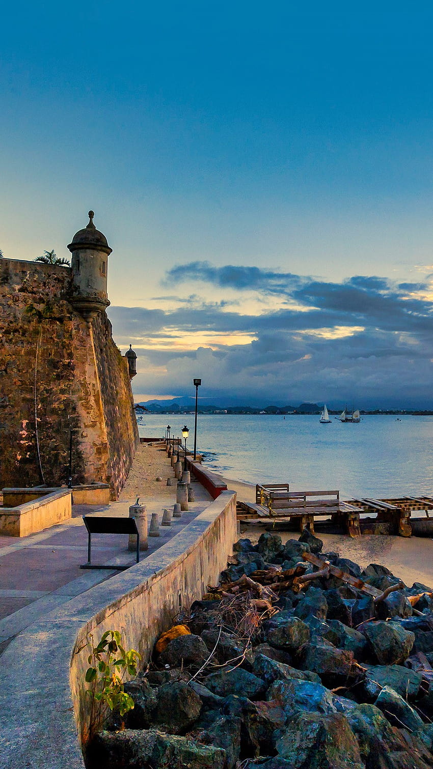 El Morro, Paseo de la Princesa, Gerbang Old San Juan, Puerto Riko, puerto rico san juan wallpaper ponsel HD