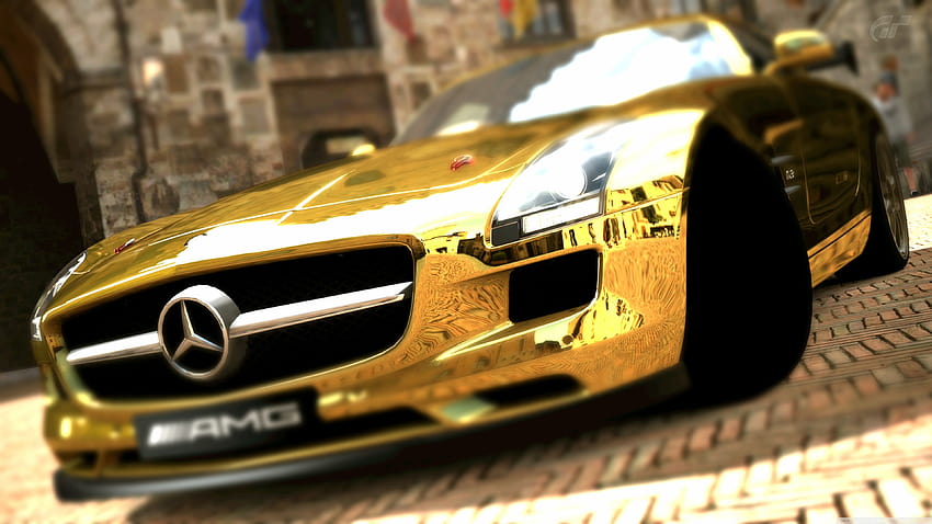 Golden Car posted by Zoey Simpson HD wallpaper