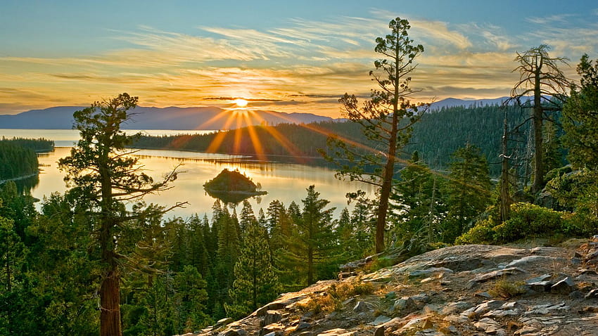 Crater Lake Sunrise – Travel, north lake tahoe HD wallpaper