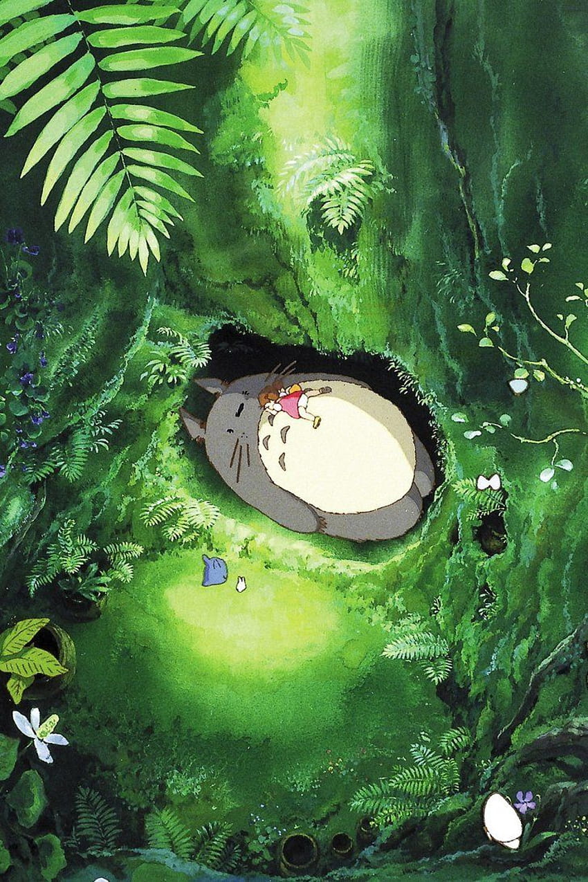 Studio Ghibli Pop, zielona sceneria anime Tapeta na telefon HD
