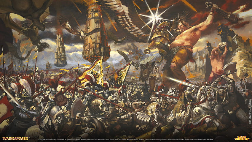 Karl Franz, batalla de fantasía de warhammer fondo de pantalla
