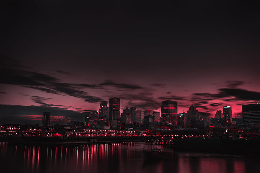 Red City von Marc, ästhetischer City-Laptop HD-Hintergrundbild