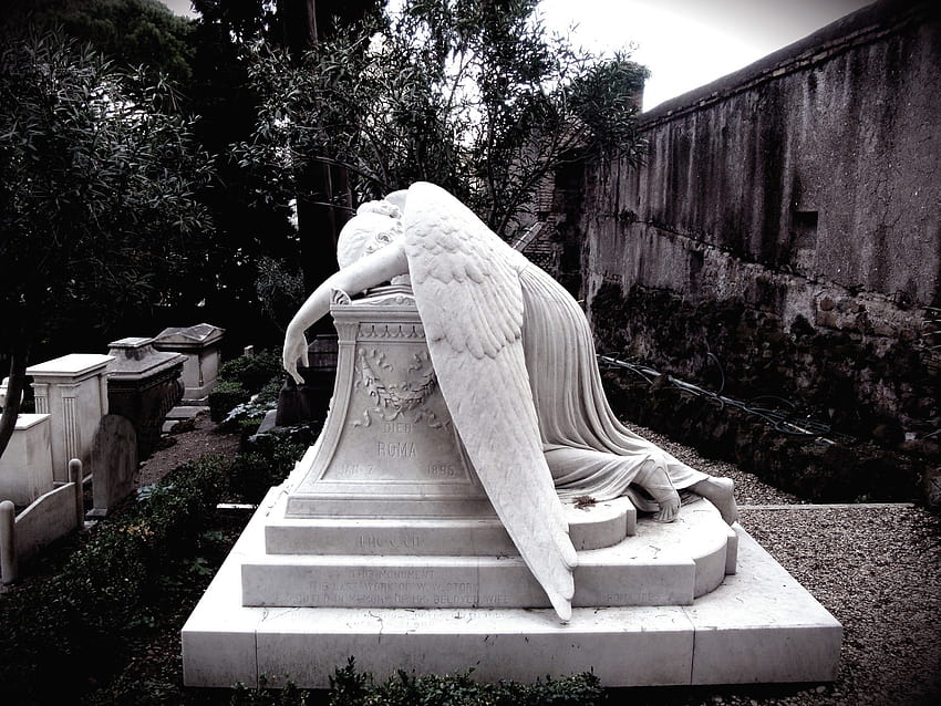 Sculpture, angel statue HD wallpaper