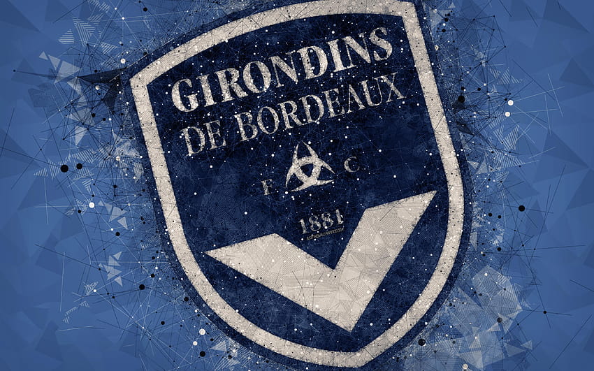 FC Girondins Bordeaux, геометрично изкуство, френски, fc girondins de bordeaux HD тапет