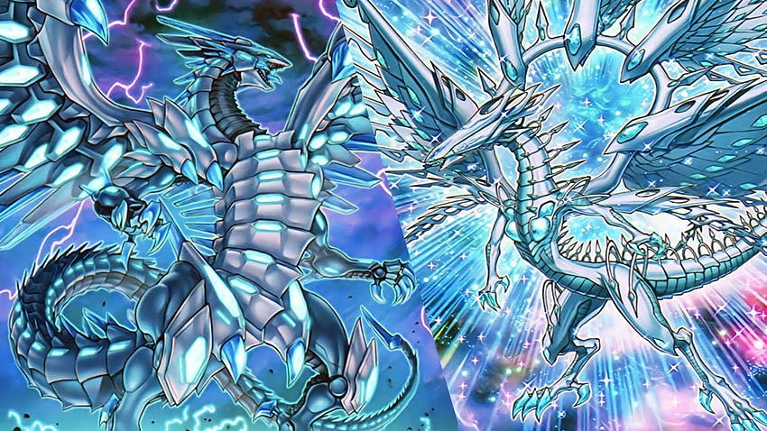 Blue Eyes Chaos Max Dragon & Deep, dragon blanc aux yeux bleus yugioh Fond d'écran HD