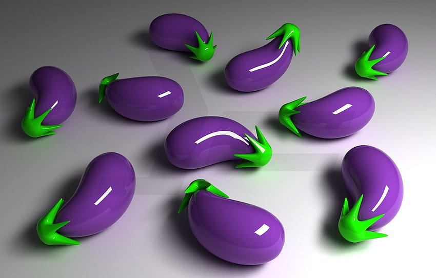 purple, reflection, 3, eggplant HD wallpaper