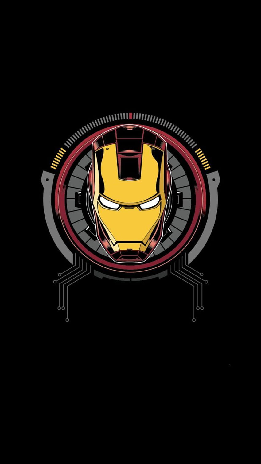 Bloqueio de tela OLED do iPhone da obra de arte do Homem de Ferro ⋆ Traxzee, logotipo do homem de ferro Papel de parede de celular HD