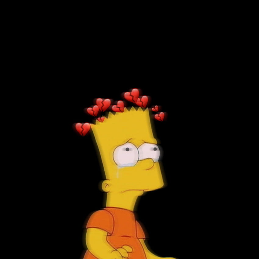 Sad, bart, sad bart, neko, HD phone wallpaper